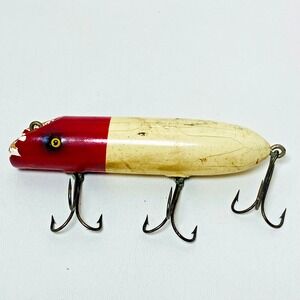 Vintage South Bend Bass Oreno 973 RH Wood Lure With Tack‎ Eyes